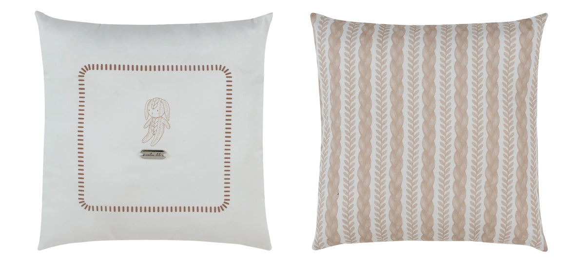 Atelier Cable Throw Pillow Taupe