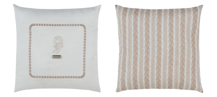 Atelier Cable Throw Pillow Taupe