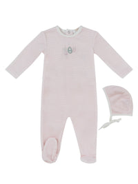 Bunny Stripe Footie & Hat