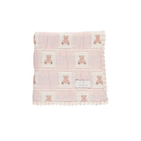 Bebe Organic Teddy Bear Patchwork Blanket