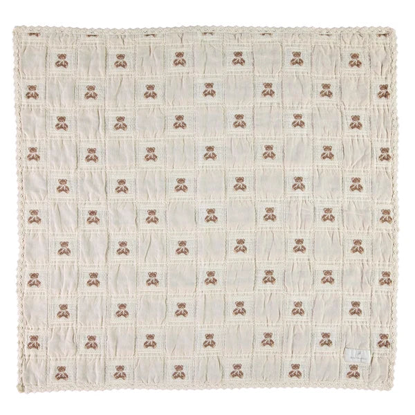 Bebe Organic Teddy Bear Patchwork Blanket