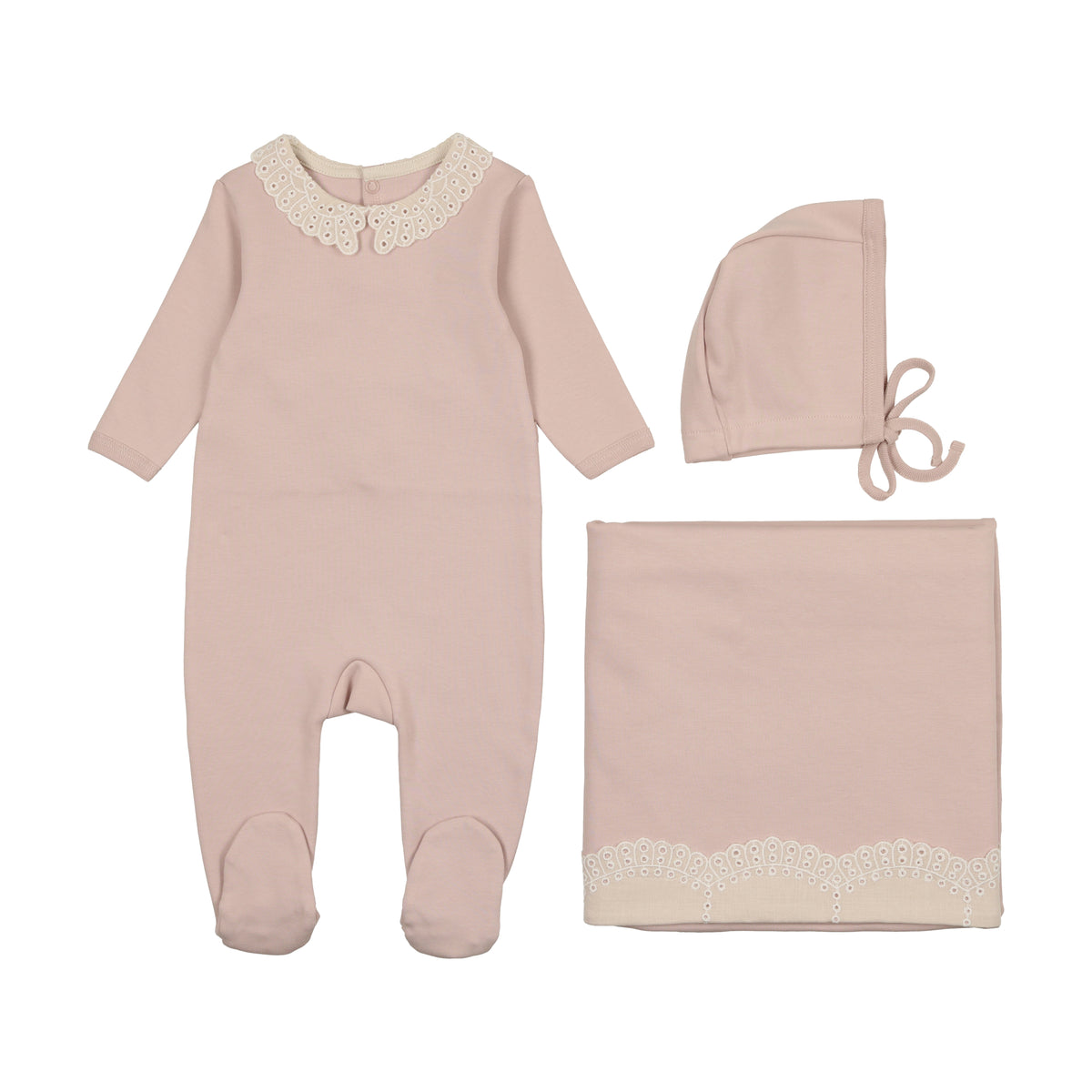 Tiny Eyelet Layette Set