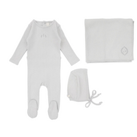 Striped Pointelle Layette Set