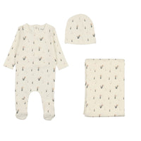 Swan Print Layette Set