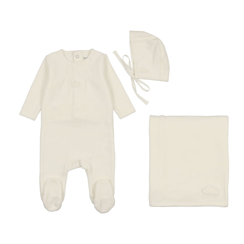 Velour Pleated Layette Set