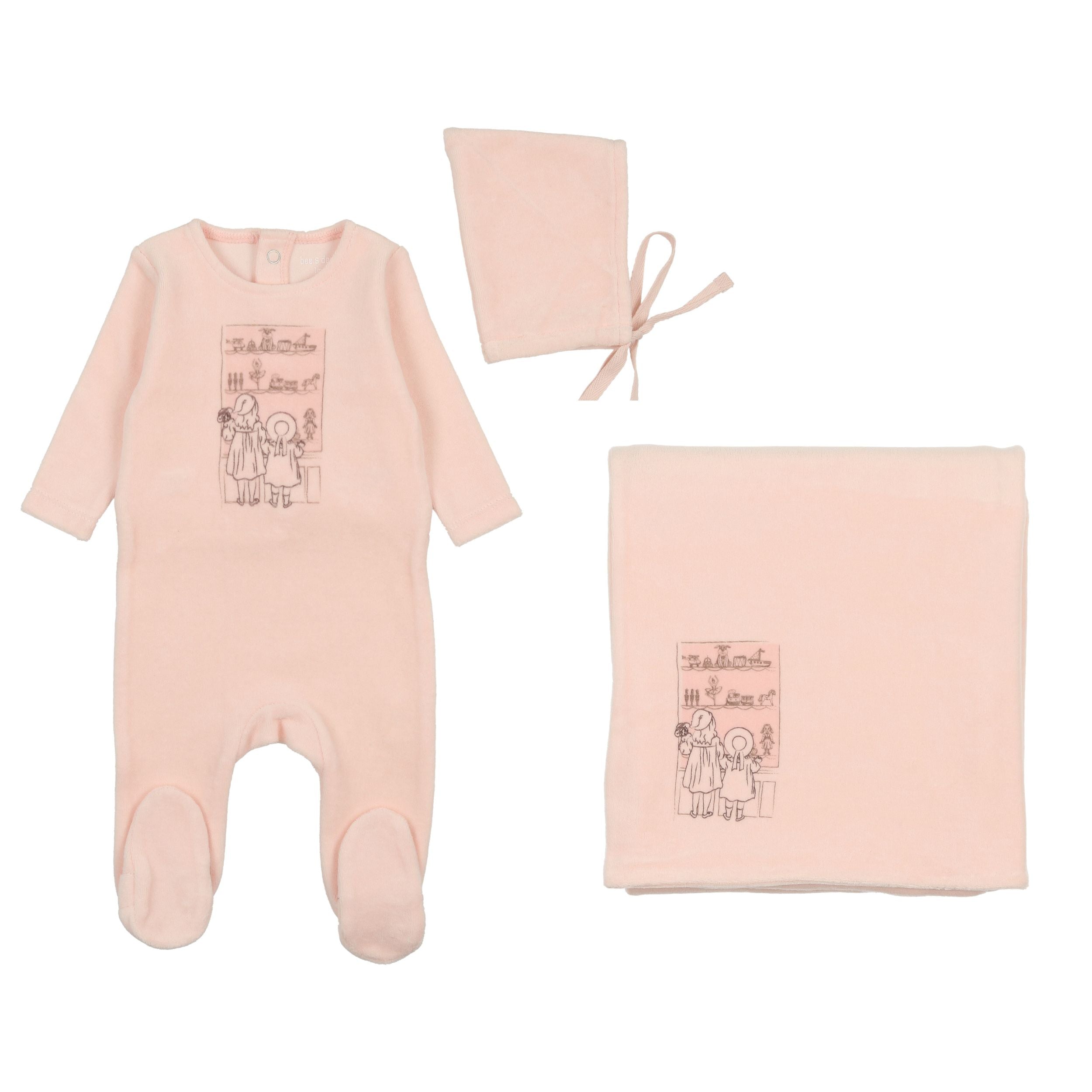 Velour Window Layette Set