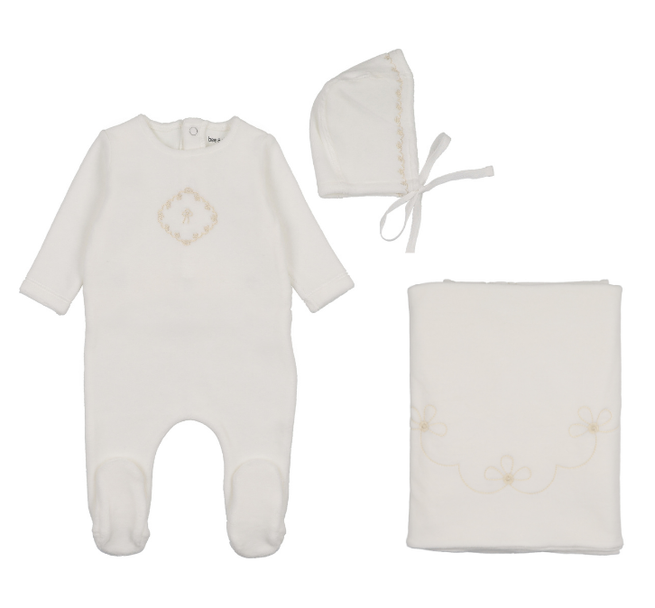 Lovely Loops Velour Layette Set