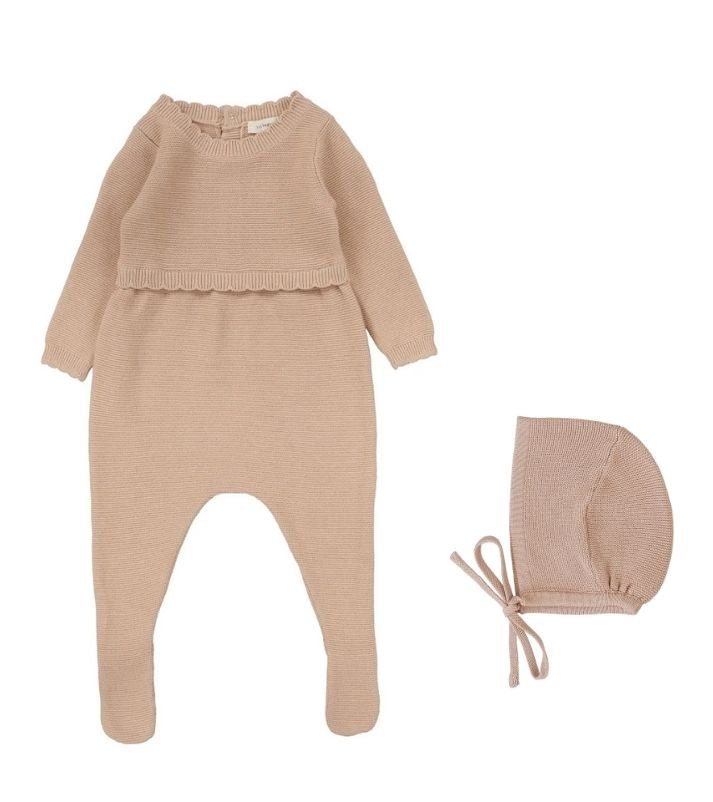 Knit Footie & Bonnet