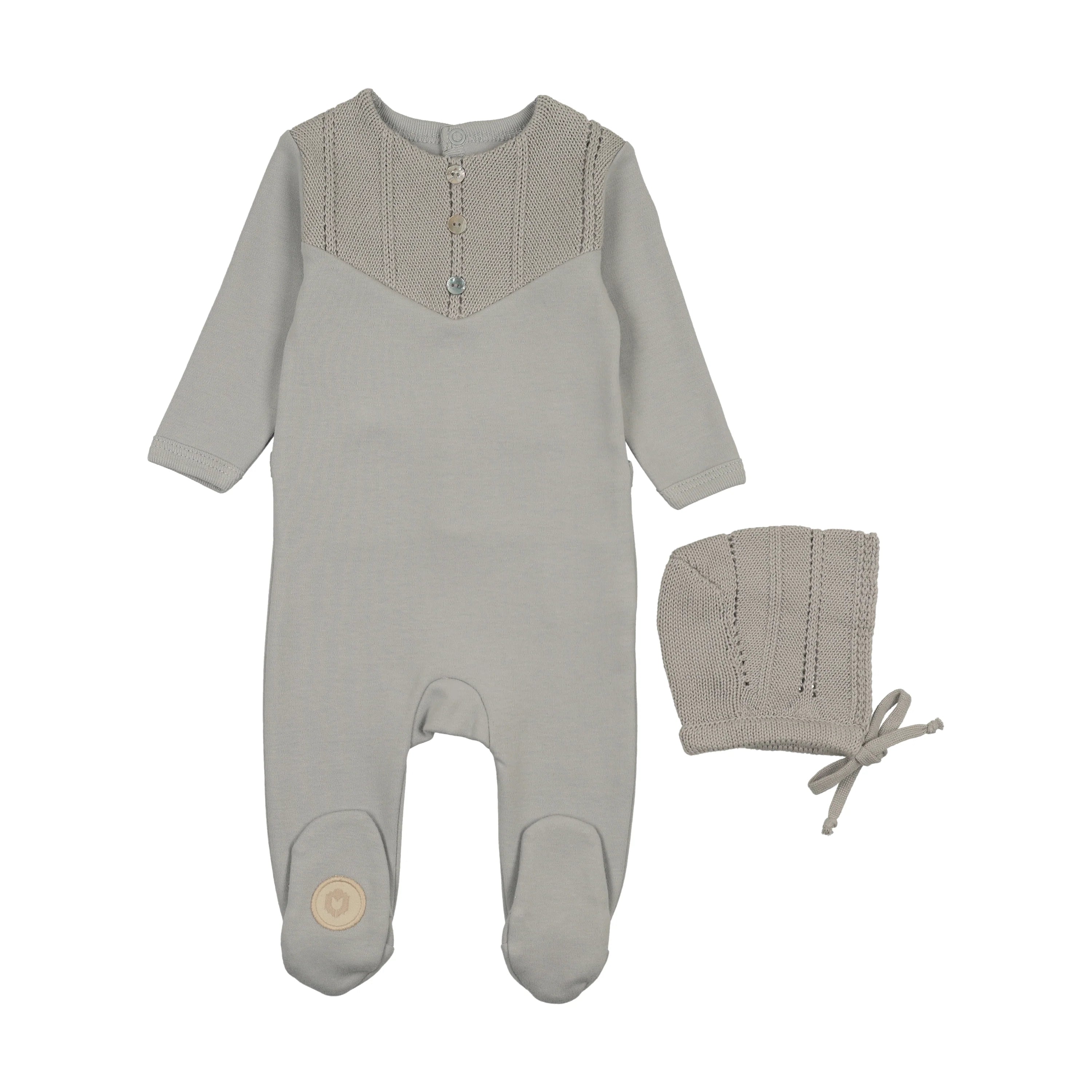 V-Knit Henley Footie & Hat