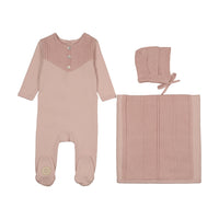 V-Knit Henley Layette Set