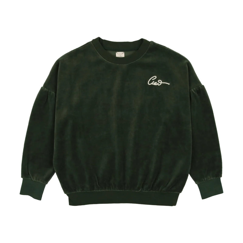 Green Velour Sweatshirt