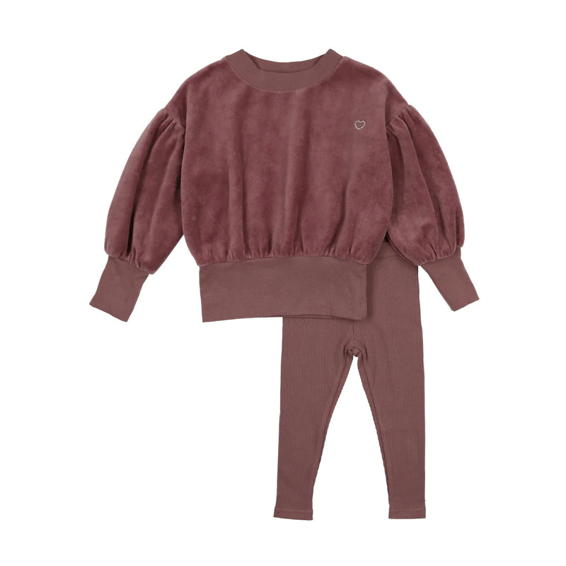 Velour Set Dusty Plum