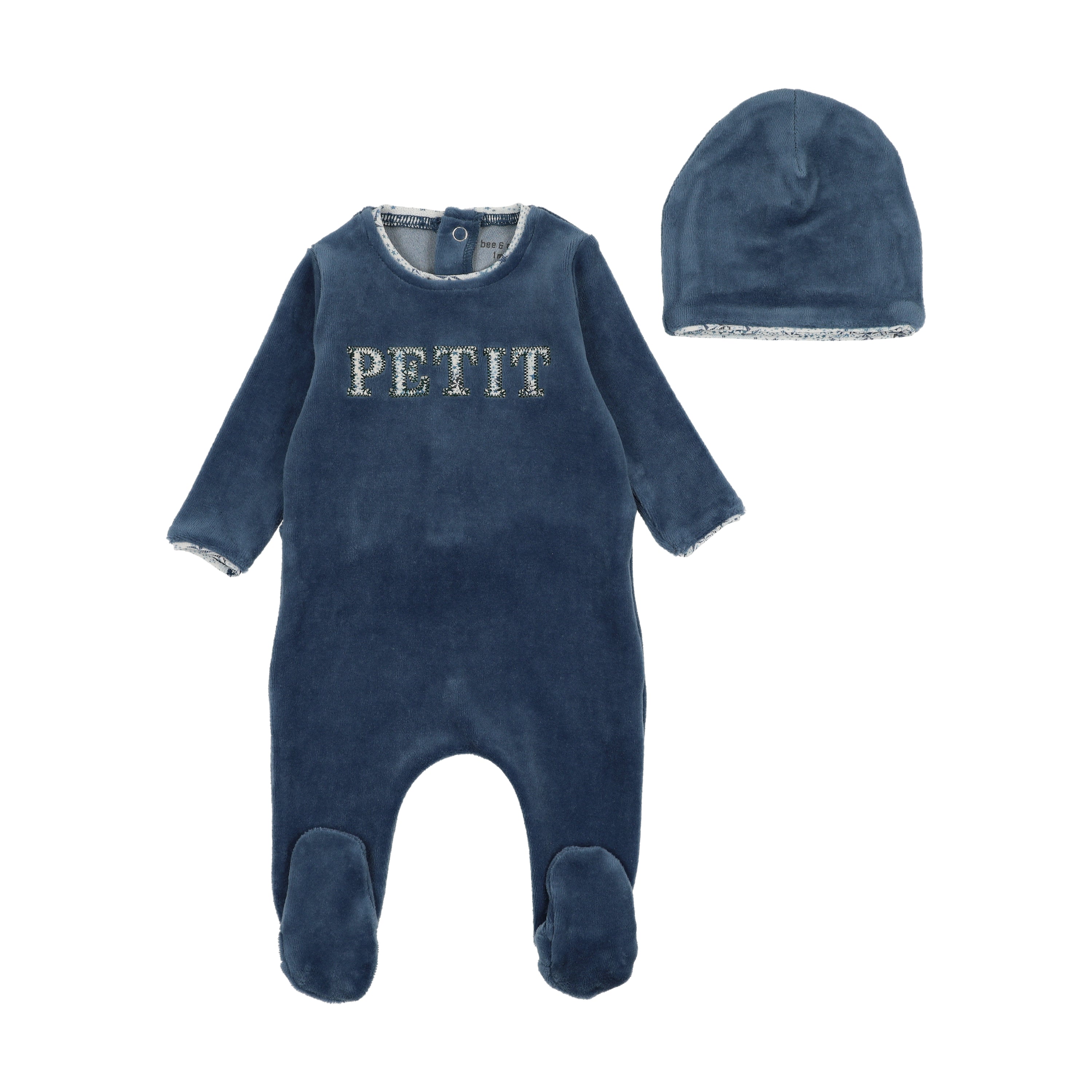 Velour Petite Footie & Beanie