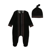 Colored Stitching Footie & Hat