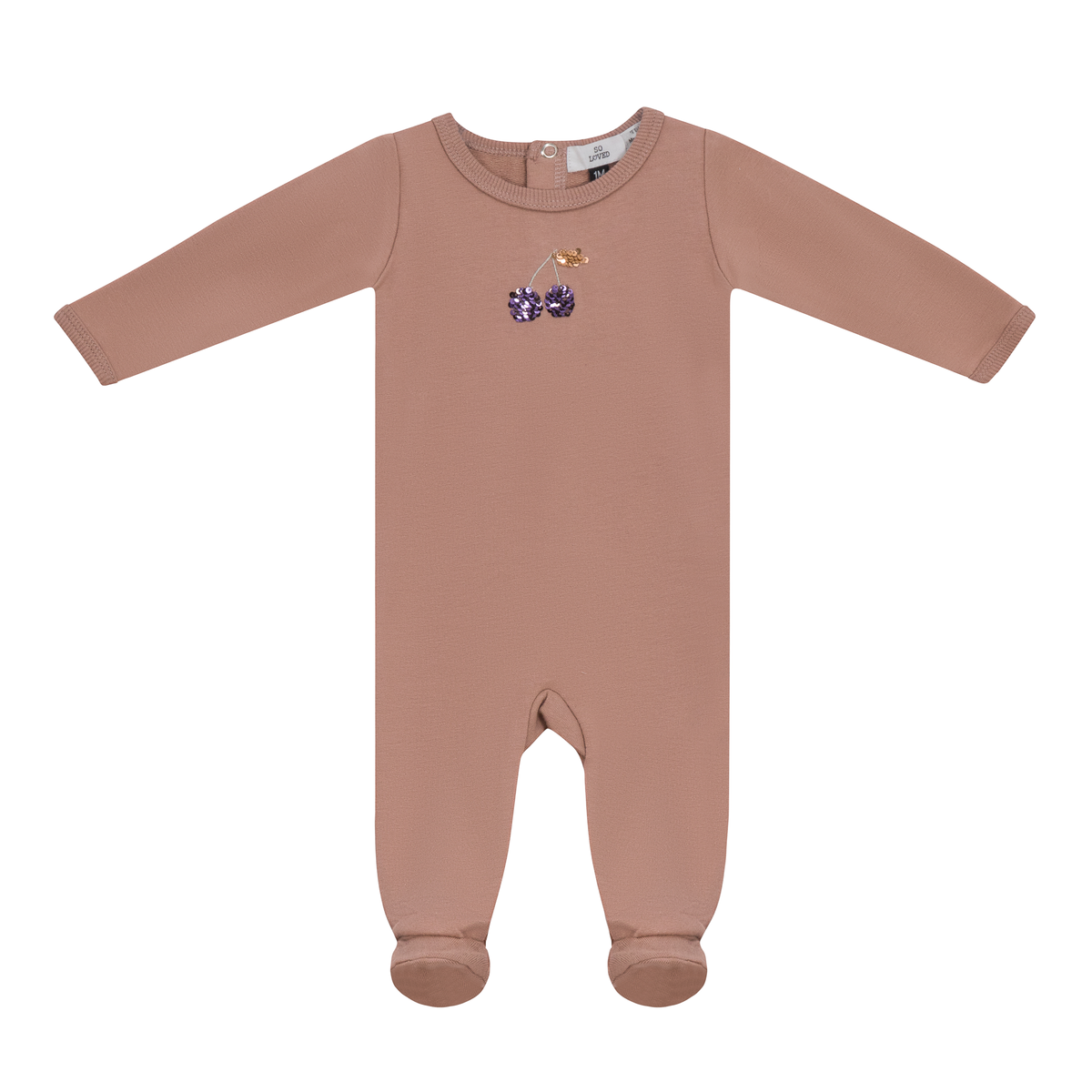 Soft French Fleece Baby Romper With Cherries