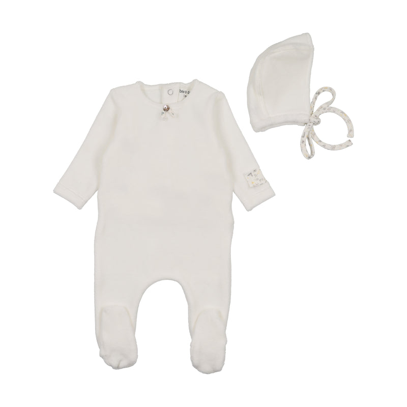 Whimsical Bloom Patch Footie & Hat