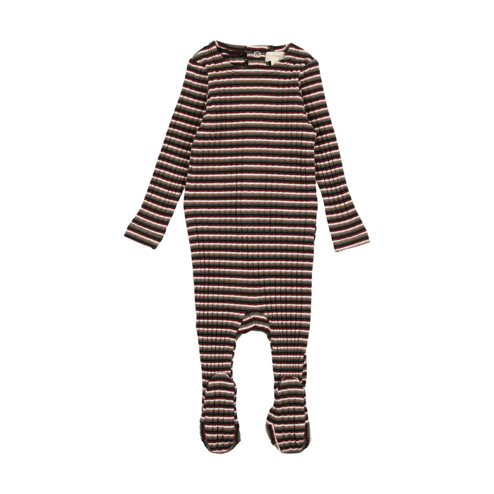 Wide Ribbed Stripe Footie