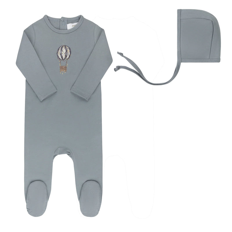 French Terry Hot Air Balloon Footie & Hat