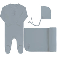 Velour Center Floral Layette Set