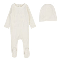 Dotted Footie & Hat