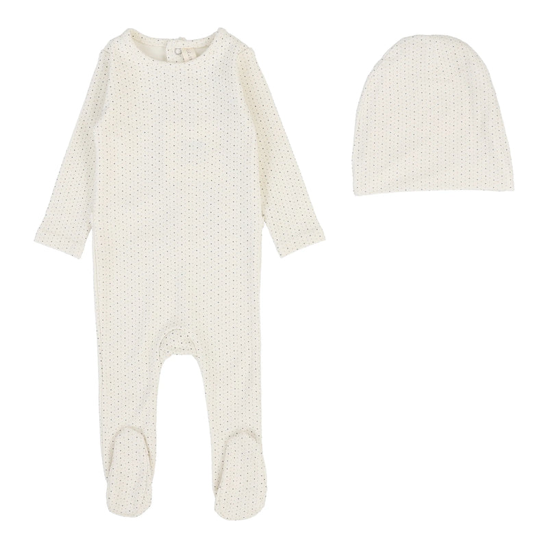 Dotted Footie & Hat