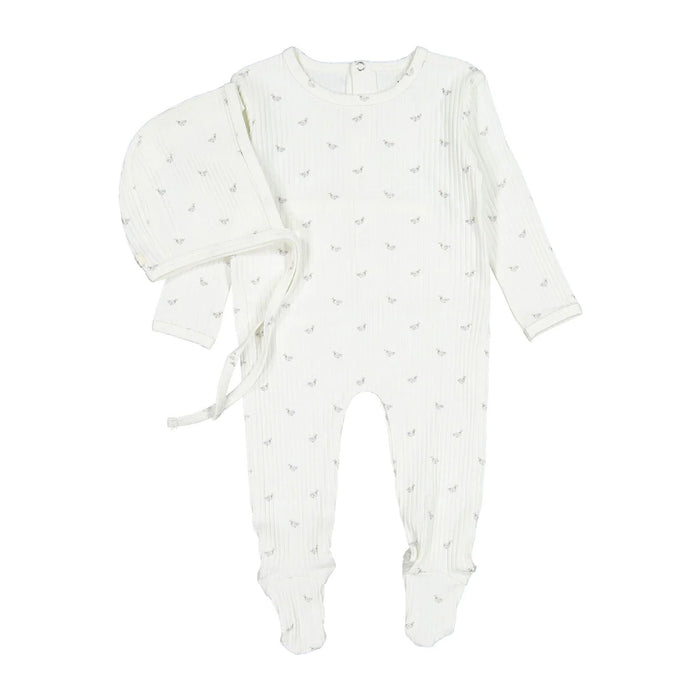 Blue Duckling Footie & Bonnet