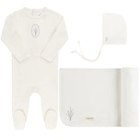Velour Center Floral Layette Set