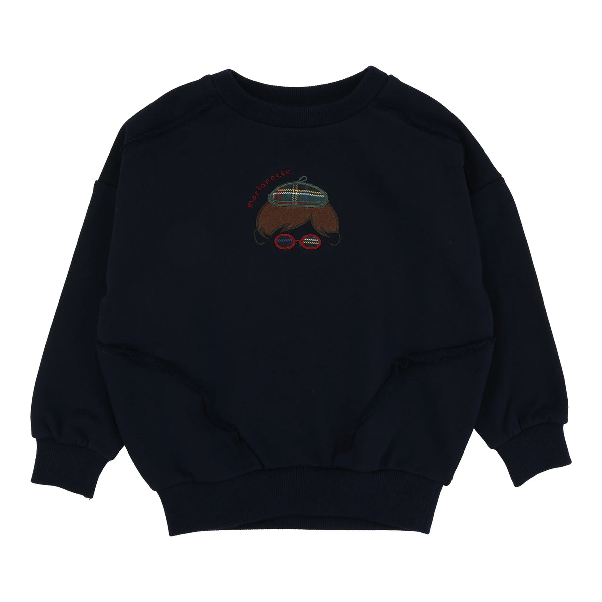 Plaid Details Sweatshirt