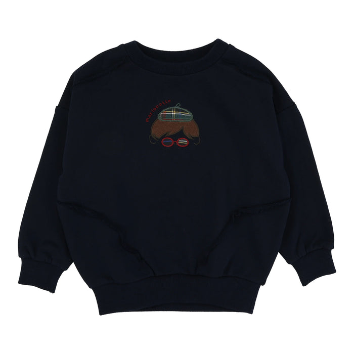 Plaid Details Sweatshirt