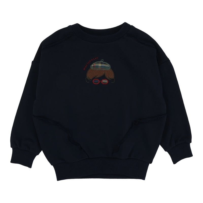 Plaid Details Sweatshirt