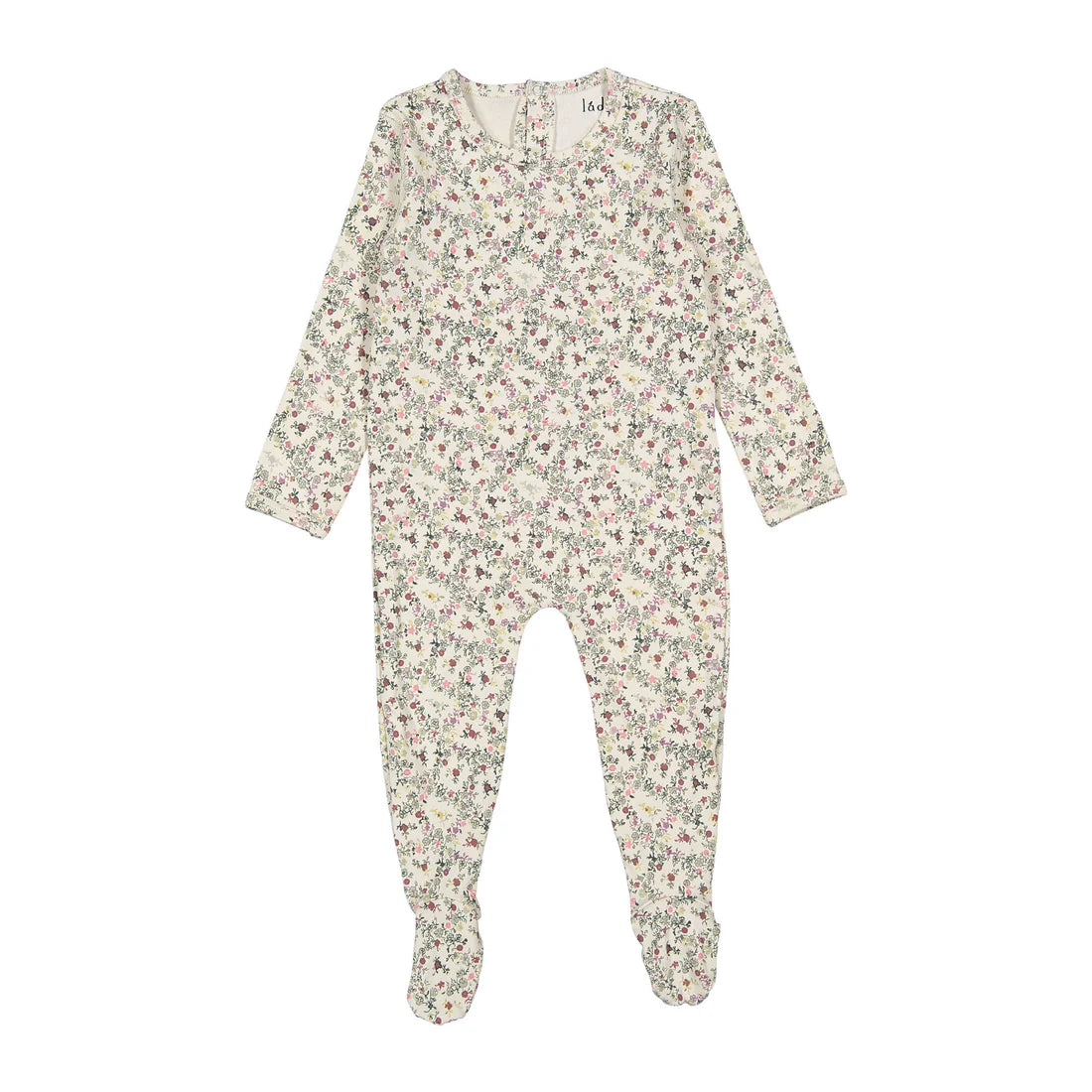 Circle Floral Print Footie