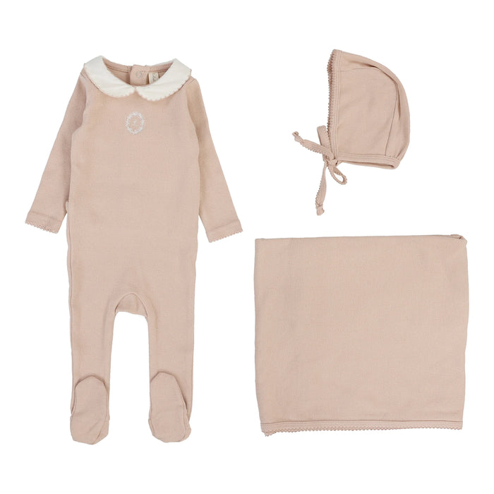 Emblem Embroidered Layette Set