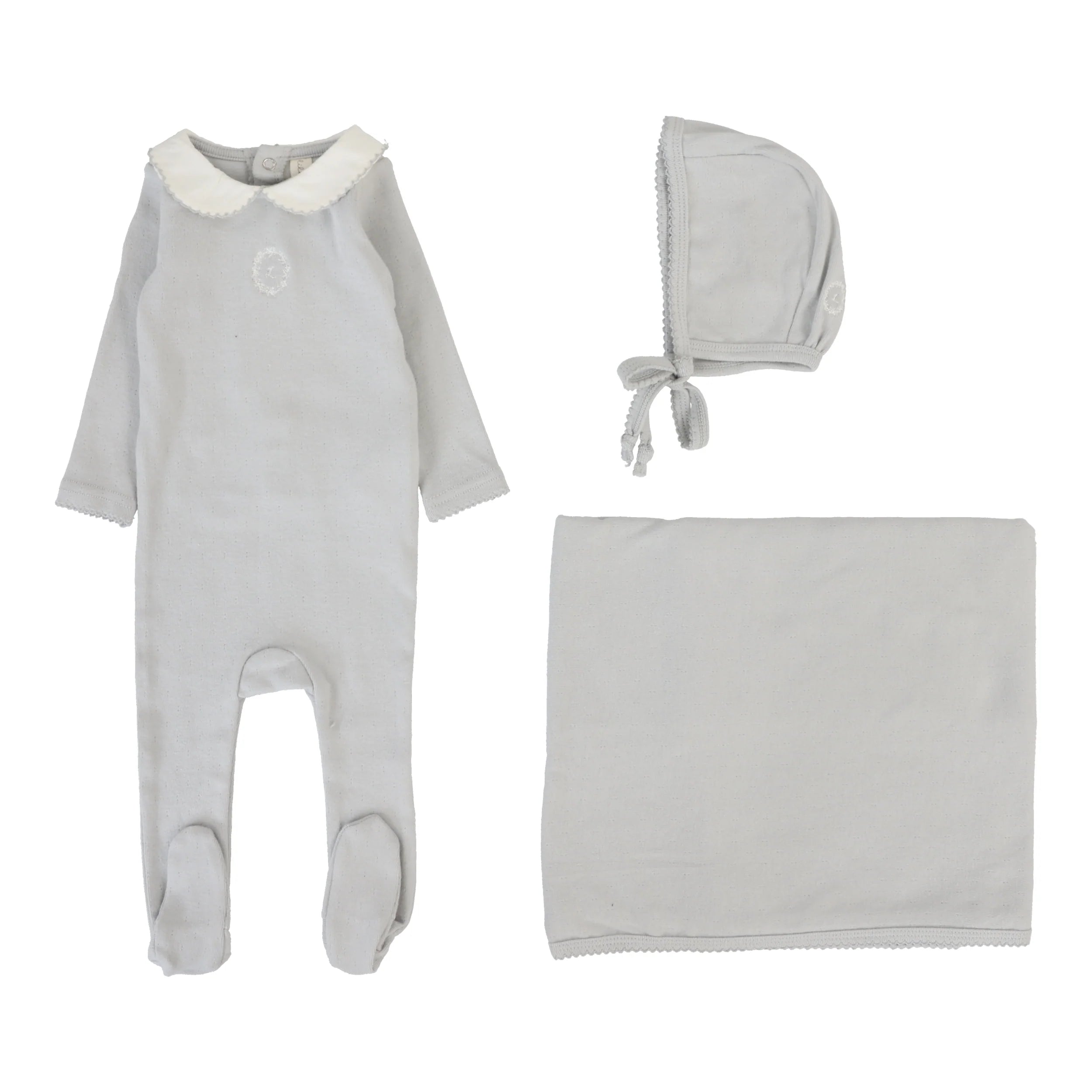 Emblem Embroidered Layette Set