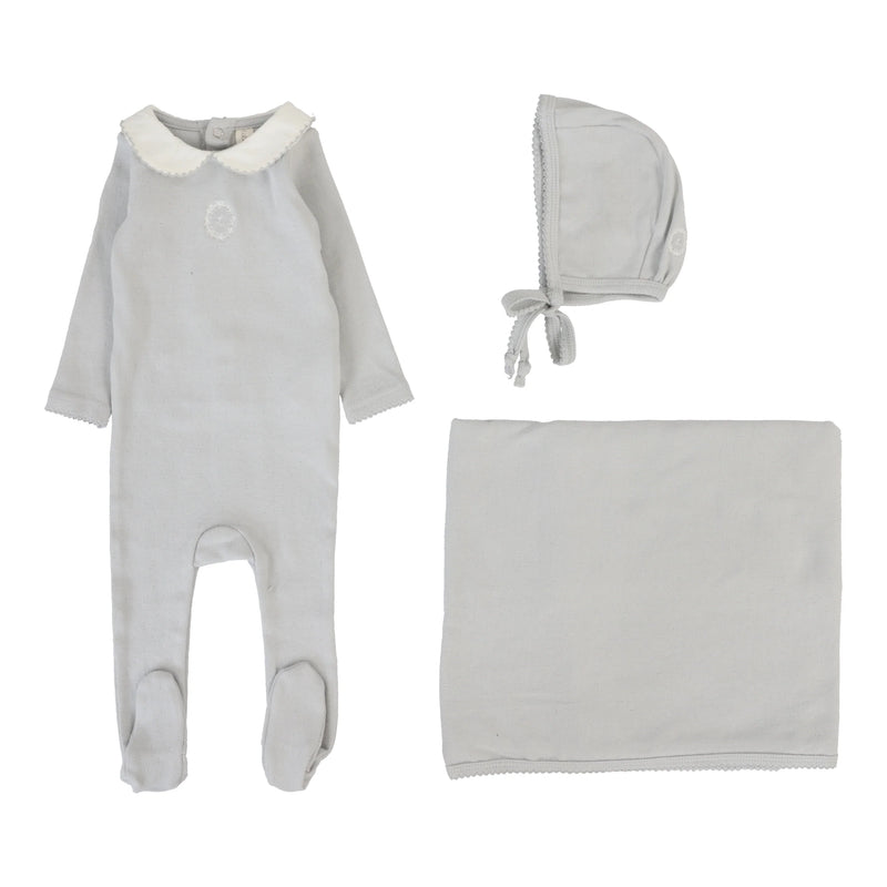 Emblem Embroidered Layette Set