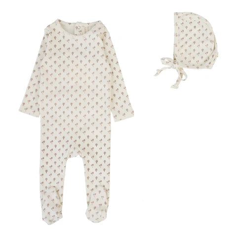 Ballard Print Footie & Hat