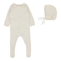 Dotty Knit Footie Set