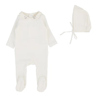 Velour Collar Footie Set