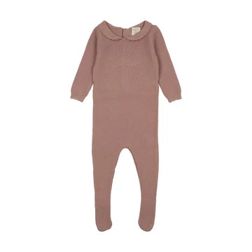Knit Embroidered Footie