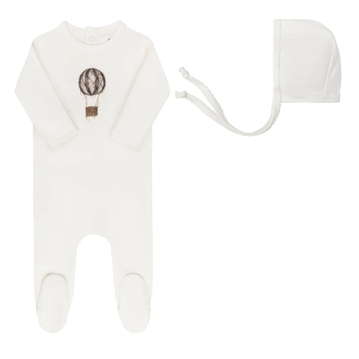 French Terry Hot Air Balloon Footie & Hat