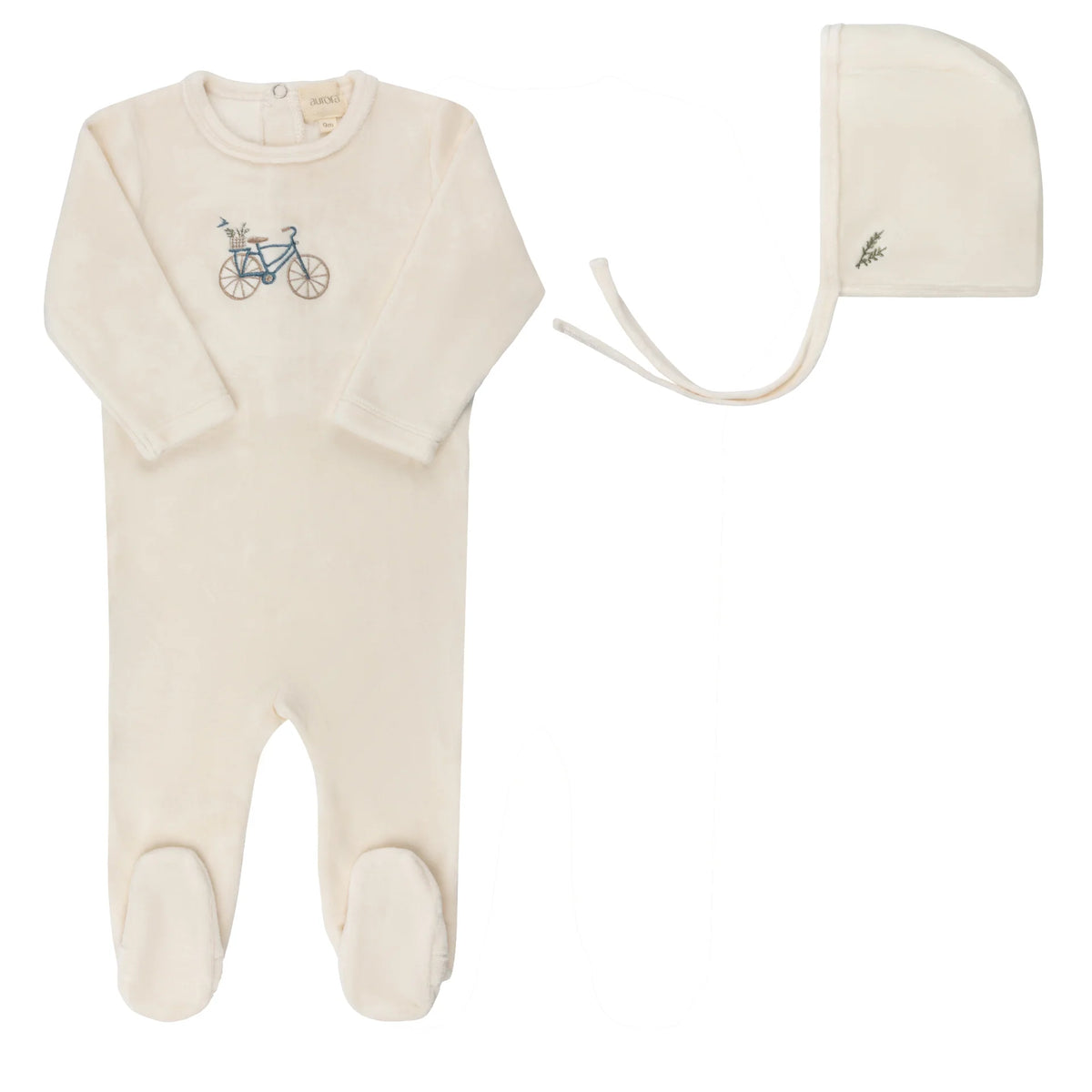 Velour Bicycle Footie & Hat