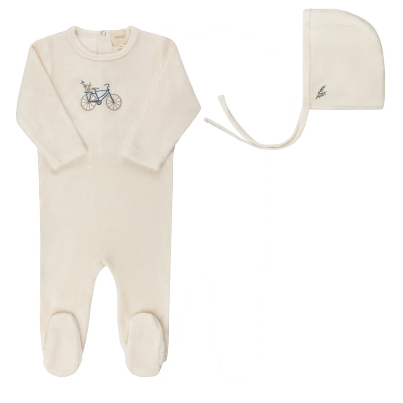 Velour Bicycle Footie & Hat