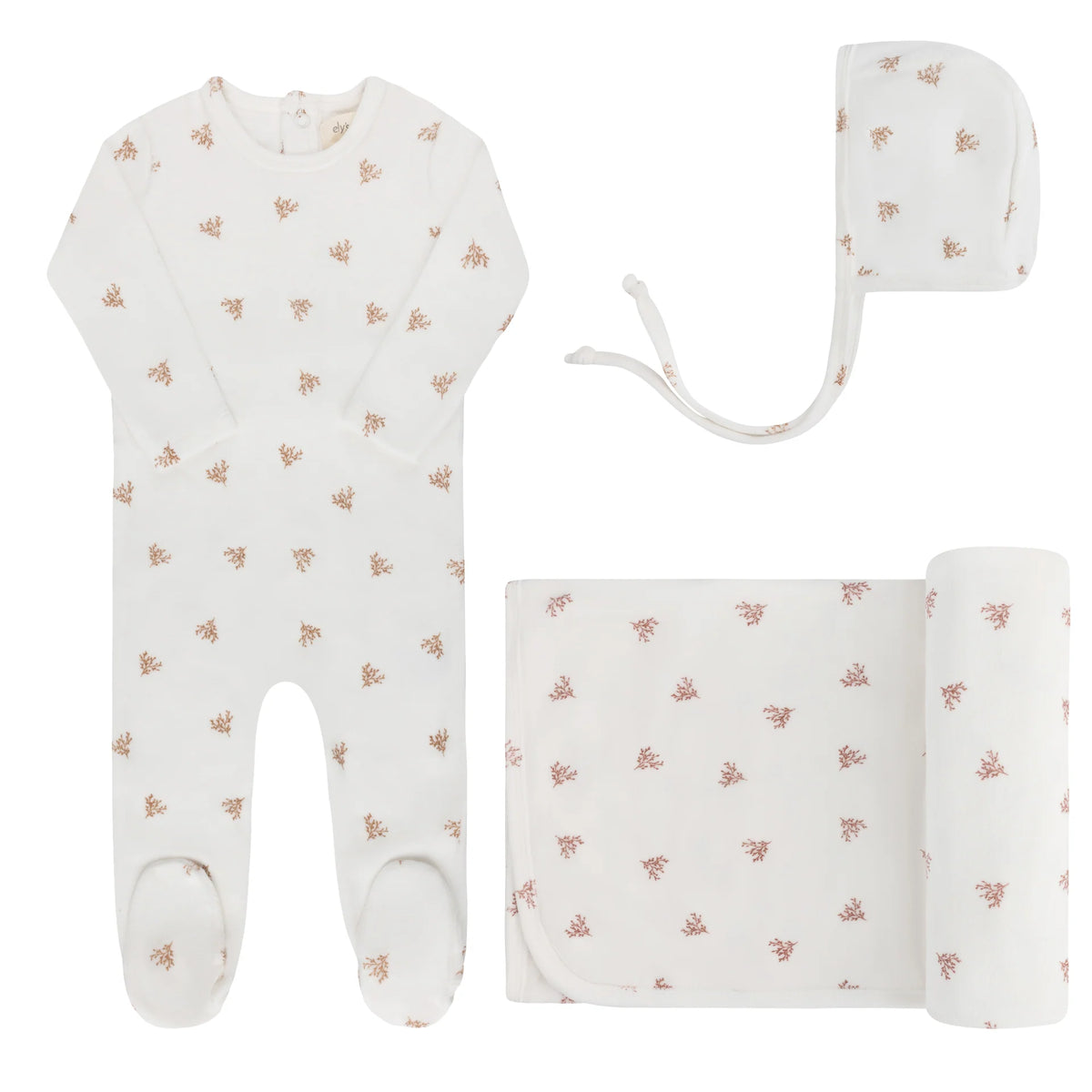 Velour Leaf Pattern - Take Me Home Set
