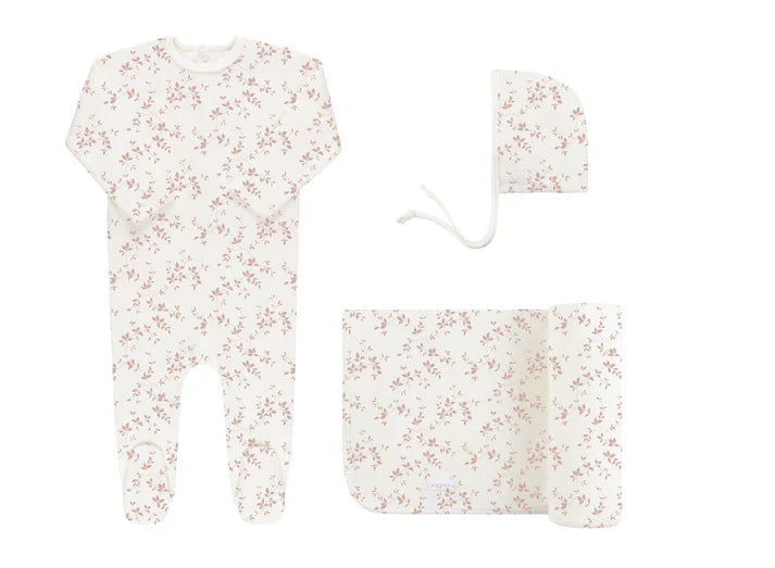 Velour Vine Pattern Layette Set