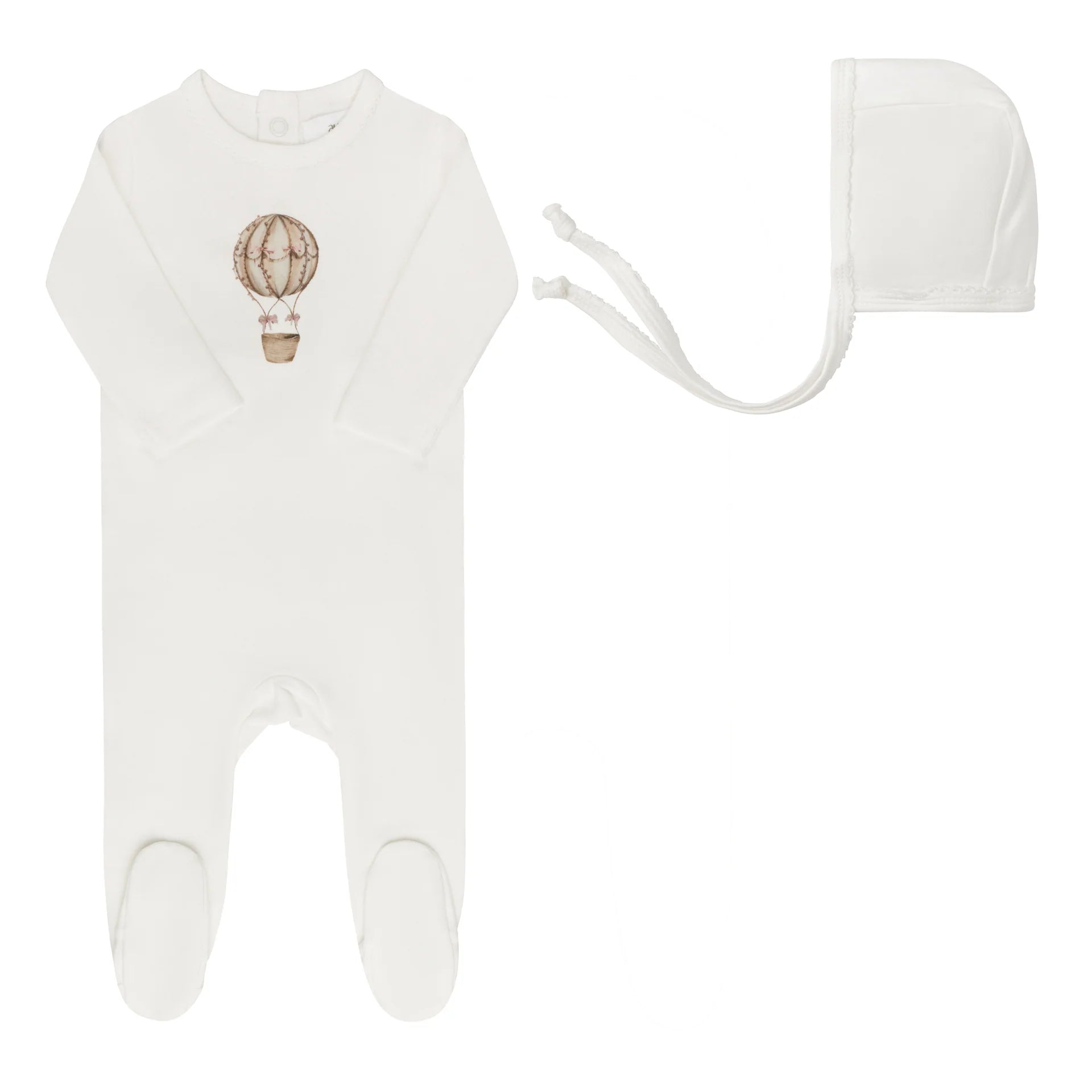 French Terry Hot Air Balloon Footie & Hat