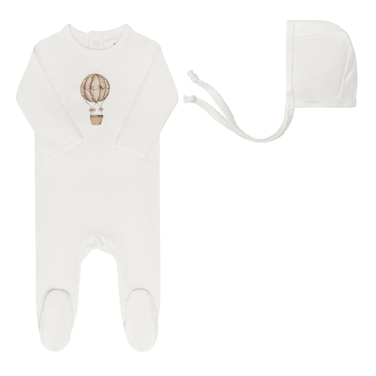 French Terry Hot Air Balloon Footie & Hat