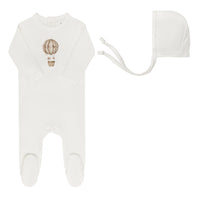 French Terry Hot Air Balloon Footie & Hat