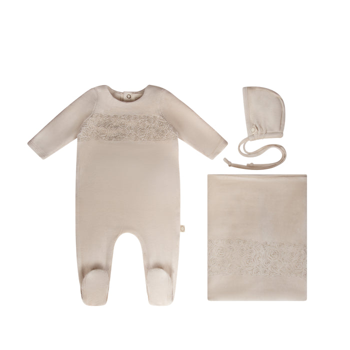 Lace Embroidery Layette Set