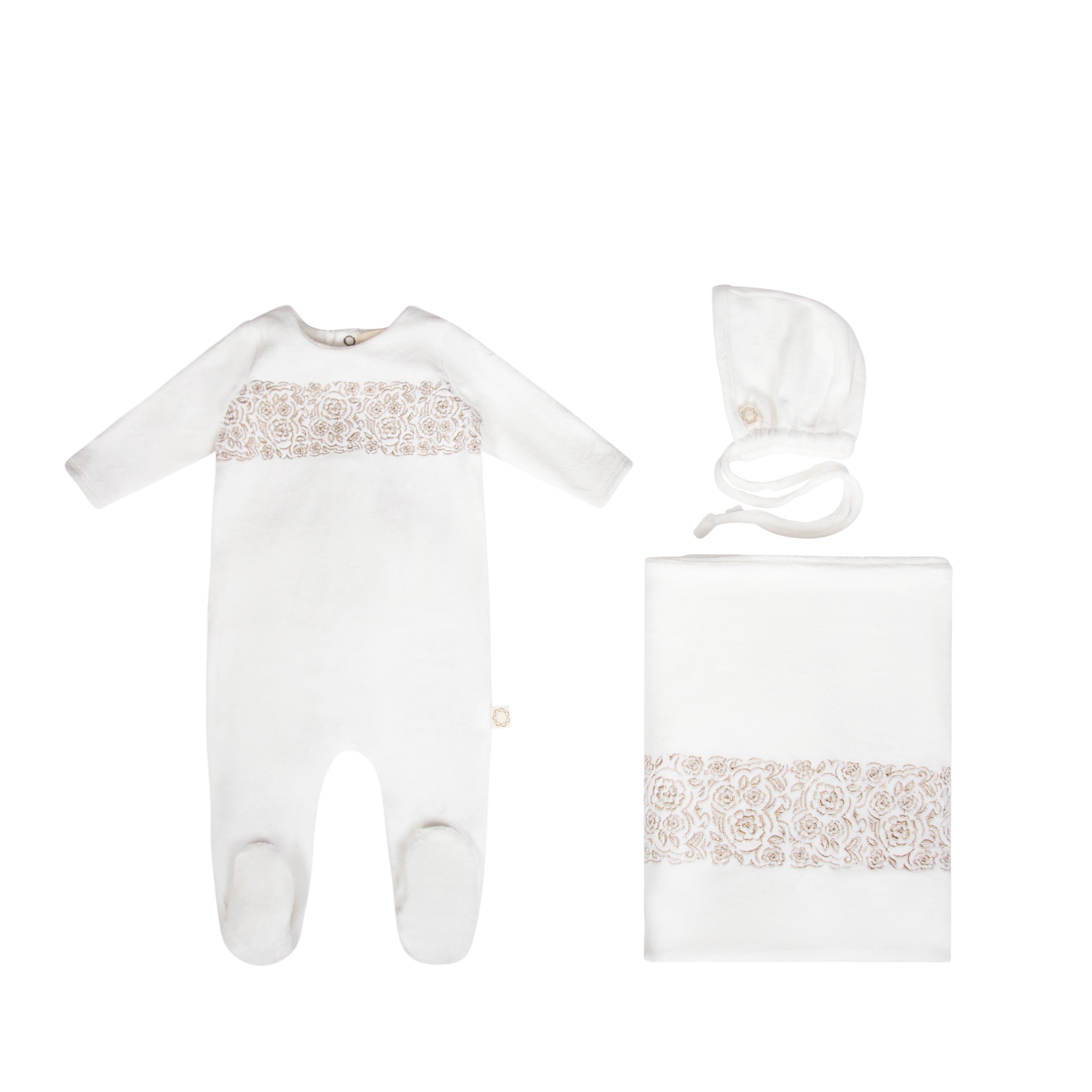 Lace Embroidery Layette Set