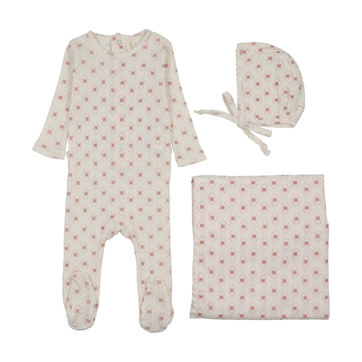 Geo Floral Printed Layette Set