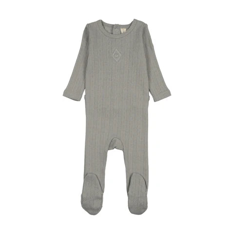Geo Floral Embroidered Footie
